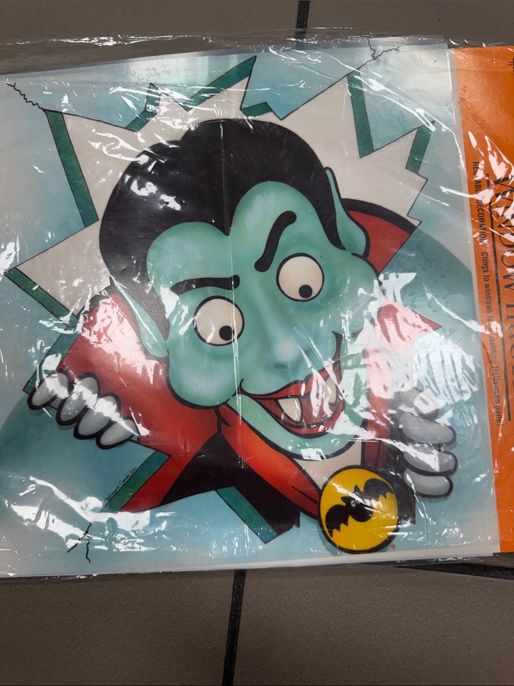 Hallmark Vampire Face Ghoul window Hugger